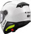 LS2 youth full-face motorcycle helmet with clear face shield and neon accents