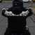 Milwaukee Leather reflective skulls armored motorcycle hoodie on a model showing a comfortable relaxed fit