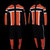 Milwaukee Leather neon orange motorcycle rain gear suit showing the solid high viz back panel and reflective tape