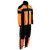 Milwaukee Leather neon orange motorcycle rain gear suit two piece high visibility waterproof jacket and pants set