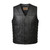 UNIK men's leather motorcycle vest with adjustable side laces