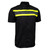Milwaukee leather classic mechanic black button up short sleeve shirt front view with bright neon stripes