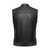 UNIK perforated leather vest with diamond quilted shoulders single panel back