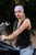 Purple angel wings biker headband with gems
