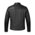 Men's black denim leather motorcycle jacket with cowhide leather