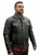UNIK men's brown leather motorcycle jacket distressed cowhide