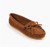 Women's Brown Kilty Suede Minnetonka Moccasins