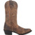 Side profile of Laredo brown leather women's western boots showcasing traditional western stitching and pull-on tabs