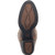 Outsole and heel detail of Laredo brown leather women's western boots with durable rubber grip