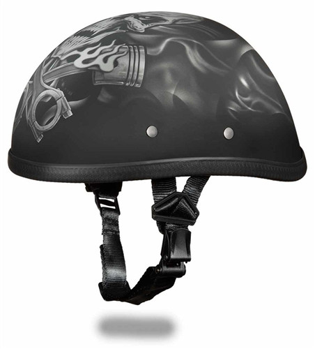 Piston Skull Novelty Helmet | Daytona Helmets | Leather Bound NJ