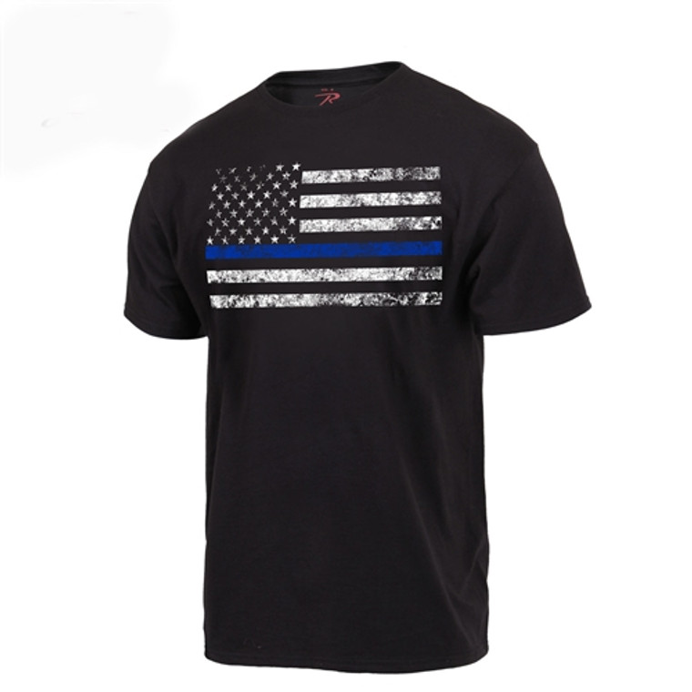 Thin Blue Line T-Shirts: USA Flag Police Support