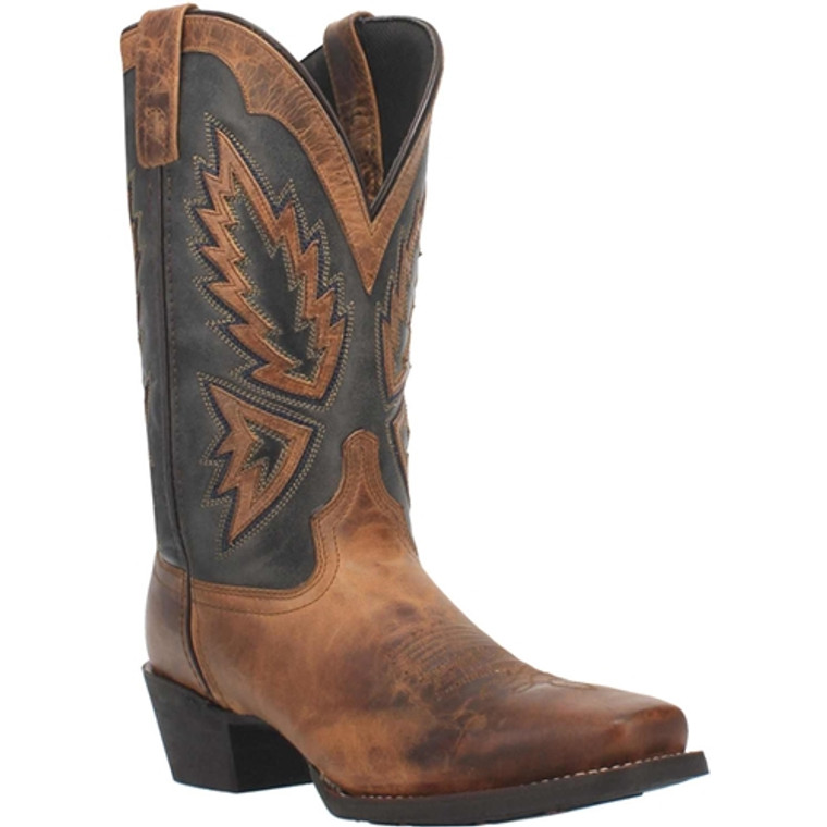 Laredo Men's Leather Western Boots: Brown Seaver