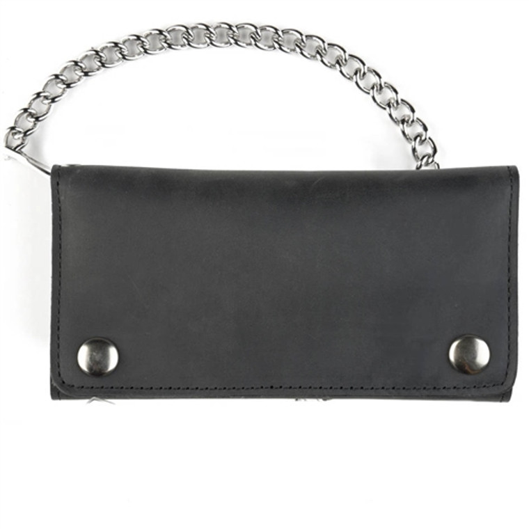 USA-made XL 7-inch cowhide leather biker wallet with detachable chain USA-made XL 7-inch cowhide leather biker wallet with detachable chain