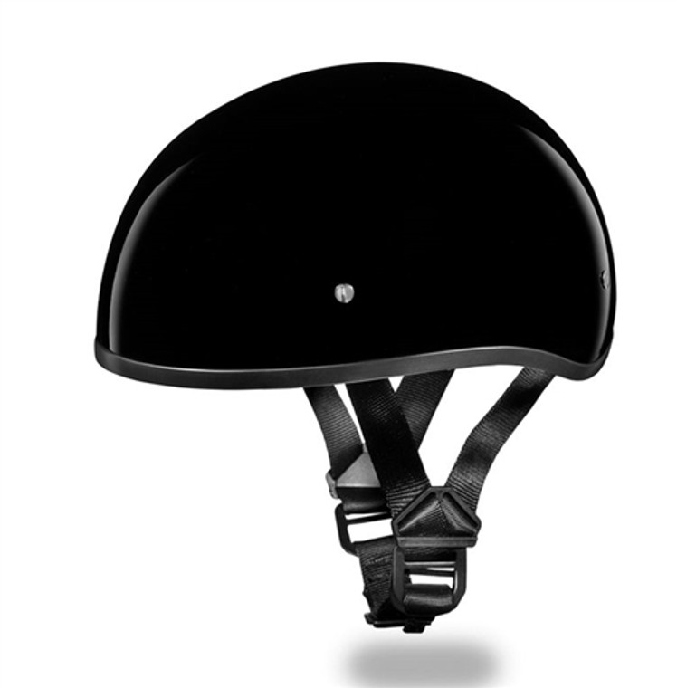 Daytona Gloss Black Beanie half motorcycle helmet – flow profile design, DOT FMVSS 218 certification, and high-gloss finish Daytona Gloss Black Beanie half motorcycle helmet – flow profile design, DOT FMVSS 218 certification, and high-gloss finish