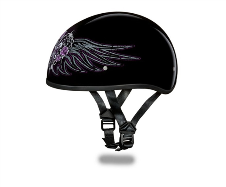 Barbed-Wire Rose Heart Ladies Motorcycle Helmet, Daytona DOT Beanie