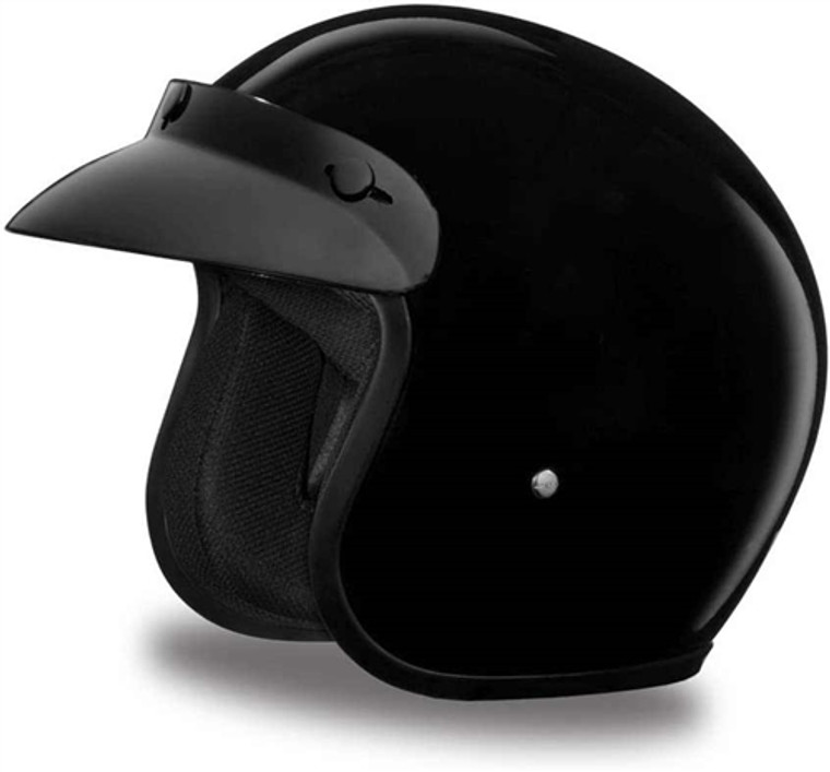 Black Gloss Daytona Cruiser Motorcycle Helmet