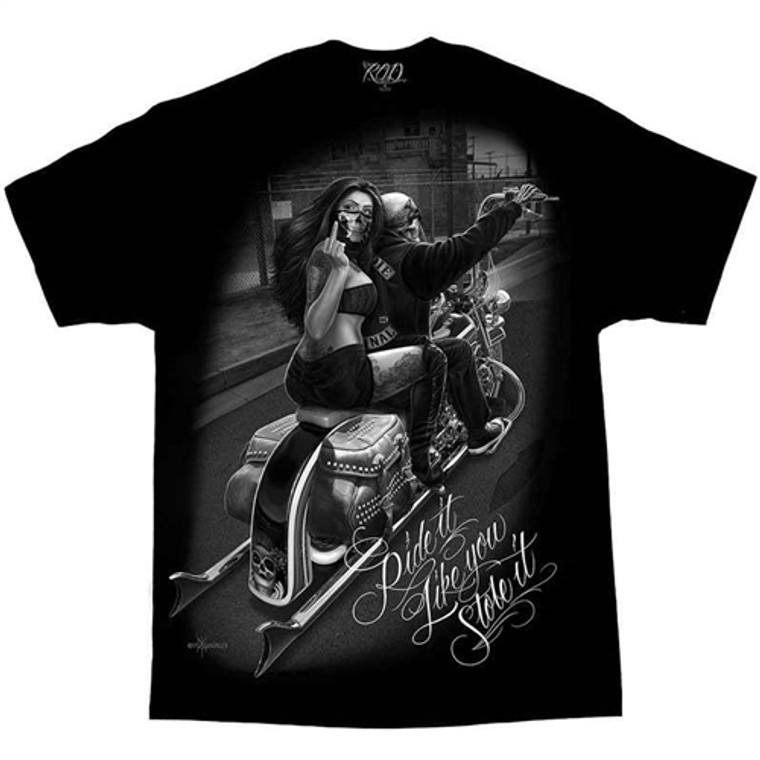 David Gonzales, Ride Or Die, Ride It Like You Stole It Biker Shirt