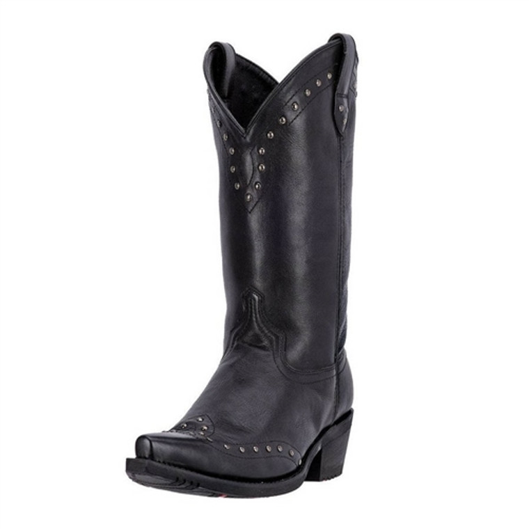 Dingo Men's Black Studded Cowboy Boots, Jake DI5120