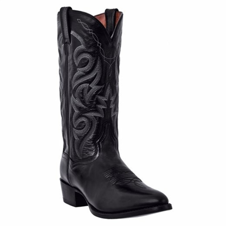 Dan Post Western Boots - Men's Mignon Black Leather "R Toe"