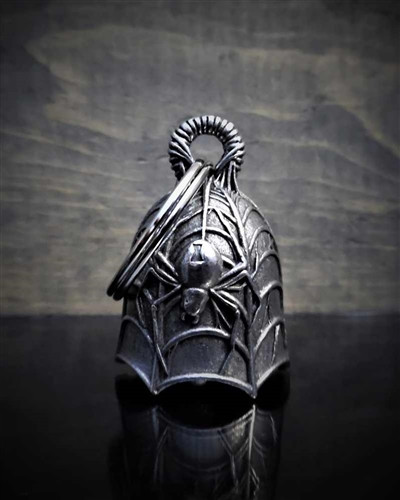 Spider Web Motorcycle Bell – Guardian Good Luck Biker Bell