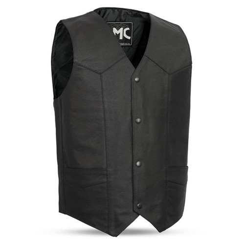 First Classics Men's Leather Motorcycle Vest | Concealed Carry