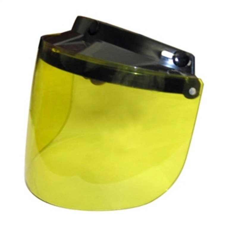 Flip-Up Yellow Motorcycle Helmet Face Shield