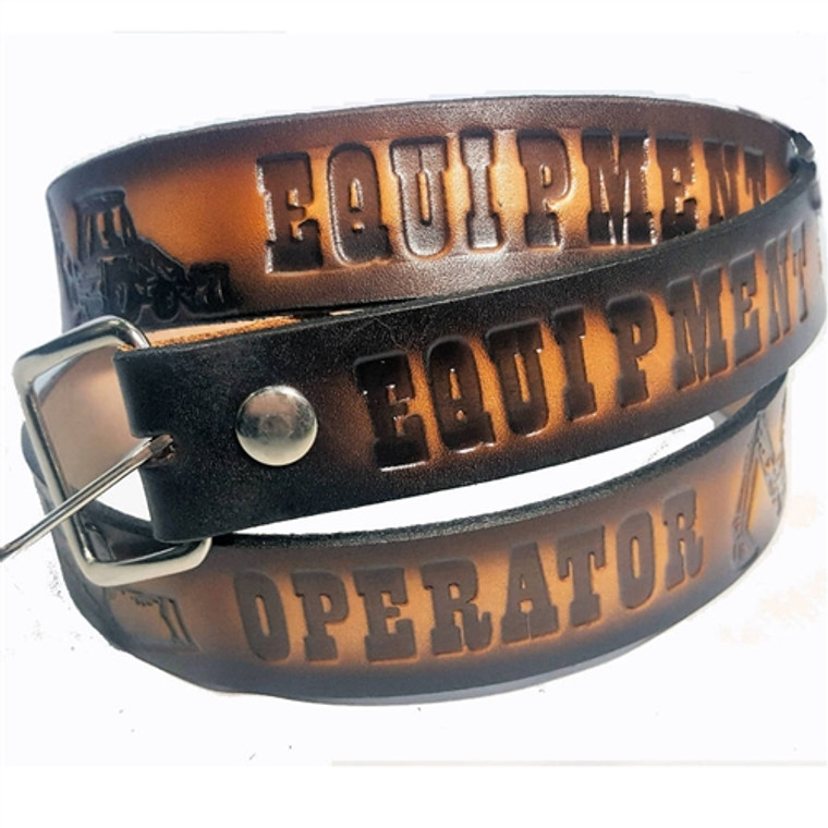 Leather  Equipment Operator Embossed Belt, USA Cowhide