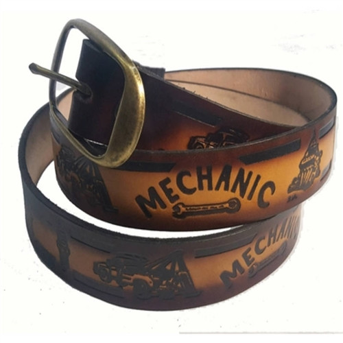 Mechanic Design Leather Belt - USA Made | Leather Bound NJ