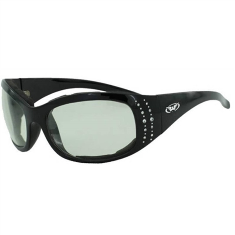 Women's Transitional Biker Glasses - Rhinestone Padded Frame