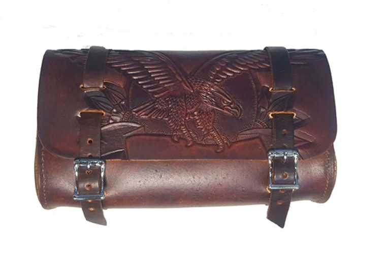 Antique Leather Brown Motorcycle Tool Bag