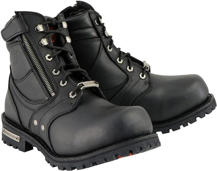 Milwaukee Leather MBM9050 Men's Black 6-inch Motorcycle Boots