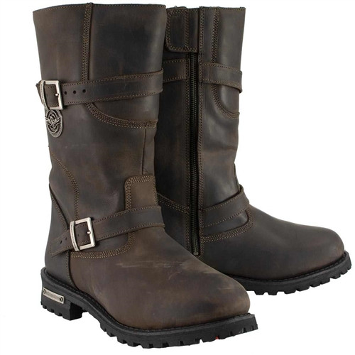 Milwaukee Leather Brown Motorcycle Engineer Boots