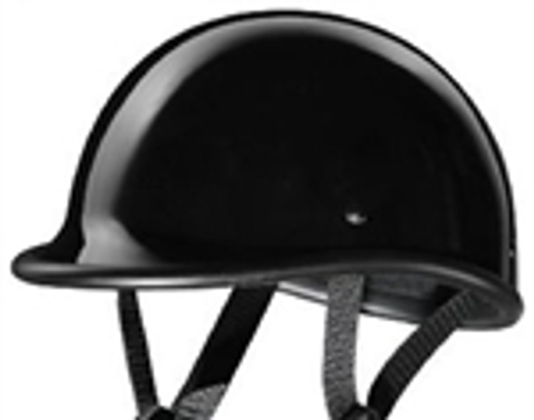 Novelty Motorcycle Helmets: Gloss Black Polo