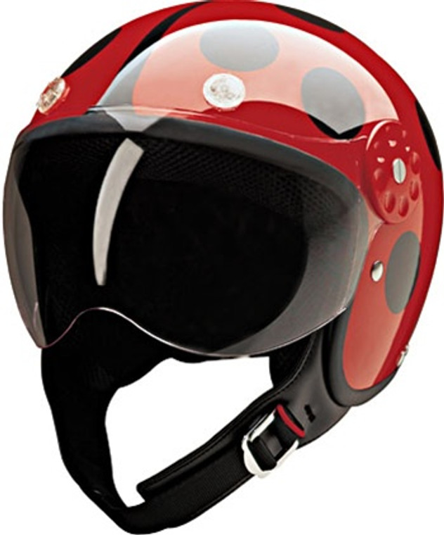 Women's Motorcycle Helmets: Red Lady Bug