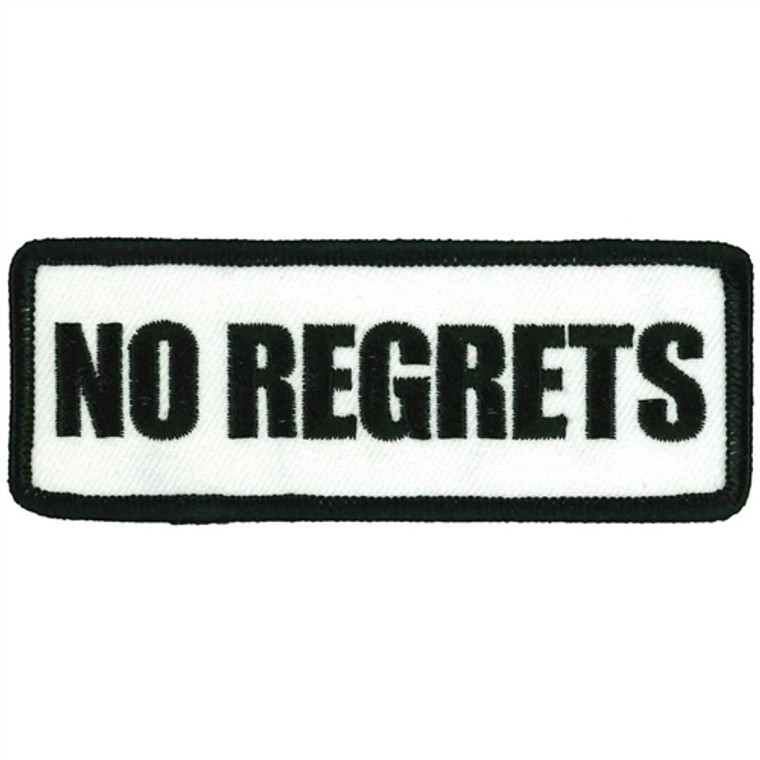 No Regrets Biker Patches by Hot Leathers