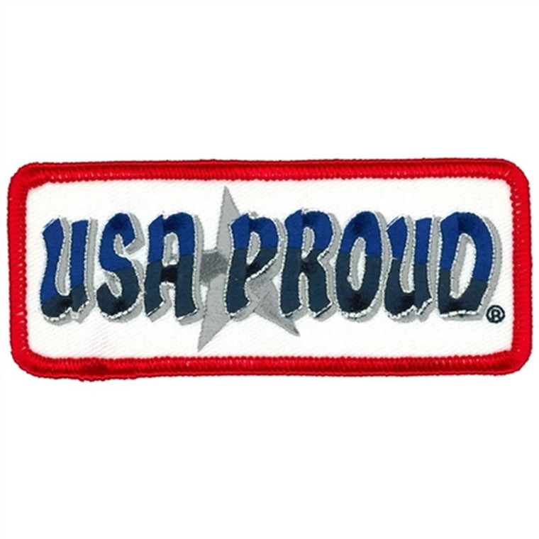 USA Proud Embroidered BikerPatch, Hot Leathers Patriotic Patches