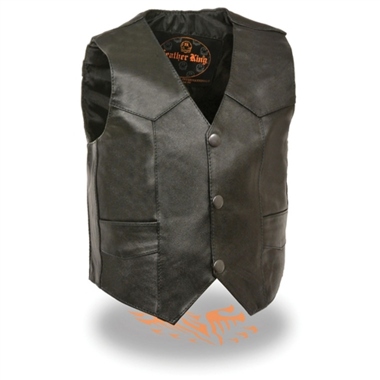 Milwaukee Leather baby and toddler motorcycle vest with side lace adjustment in black