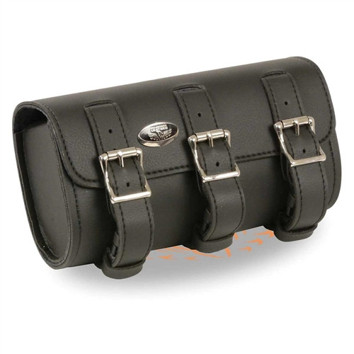3-Strap PVC Motorcycle Tool Bag | Milwaukee | Leather Bound NJ
