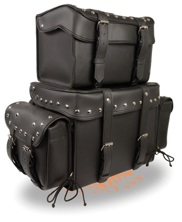 Milwaukee Zip-Off Studded Motorcycle Touring Bag