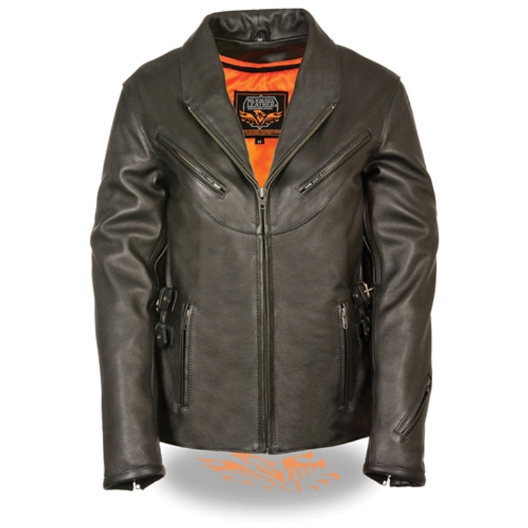 Women's Leather Motorcycle Jackets - Gun Pockets