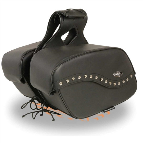 UNDERCOVER 16SSTHEGREATEST サイドポケットビッグ T期 Zip-Off PVC Studded Throw-Over Saddlebags | Milwaukee | Leather