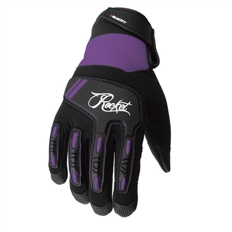 Joe Rocket Ladies Motorcycle Gloves - Velocity 3.0, Purple& Black Textile