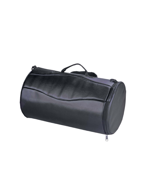 Black PVC Round Motorcycle Luggage Bag