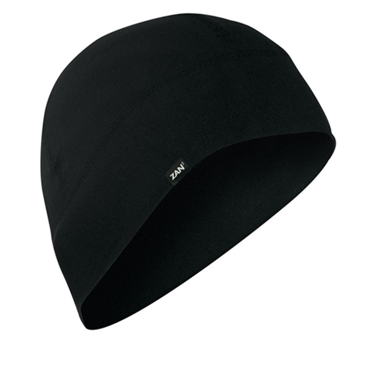 Black Helmet Liner Biker Beanie Hat by Zan