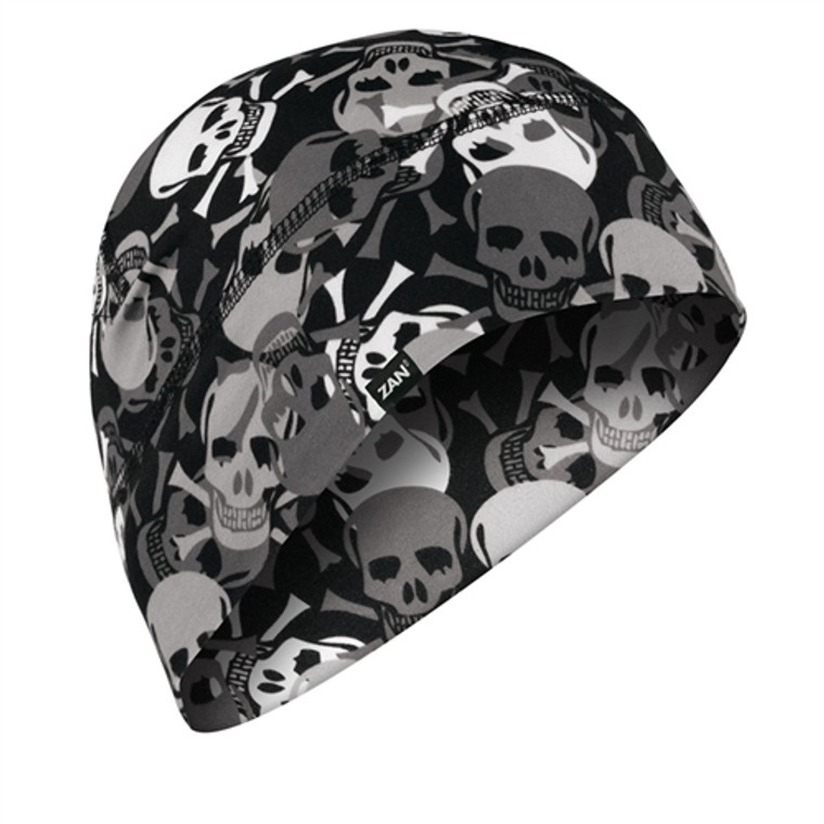 Skull & Bones Helmet Liner Biker Beanie Hat by Zan