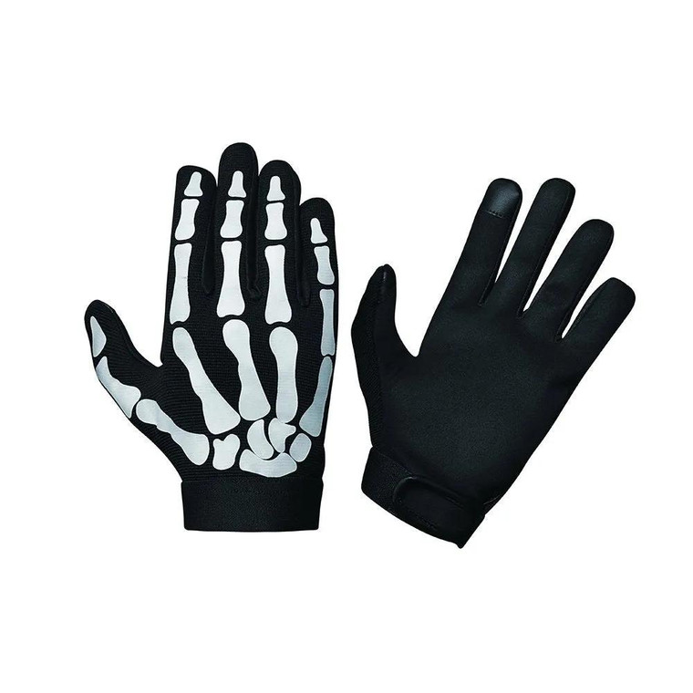 Men’s Motorcycle Full Finger Gloves with Skeleton Design