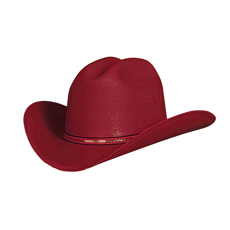 Bullhide kids cowboy hat red linen straw youth western rodeo hat one size
