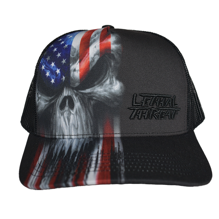 Lethal Threat American Skull Trucker Hat