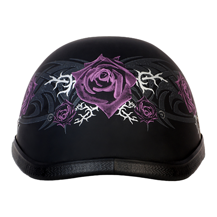 Daytona Helmets Purple Rose Ladies Novelty Helmet