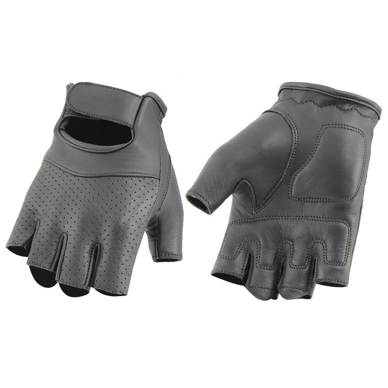 Milwaukee Leather MG7780 Women's Perforated Fingerless Motorcycle Gloves